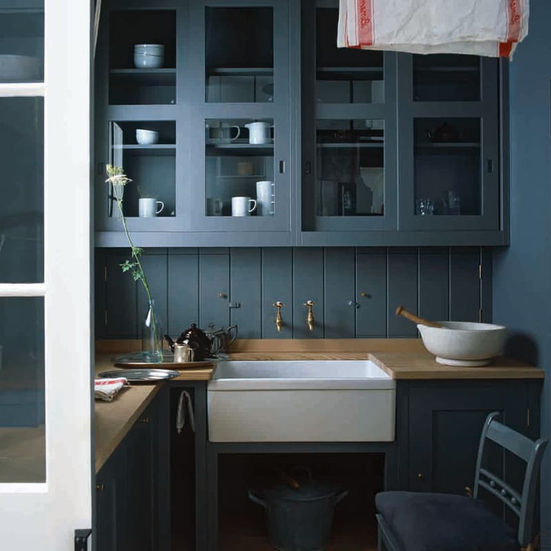 Dark Blue Bespoke Kitchen