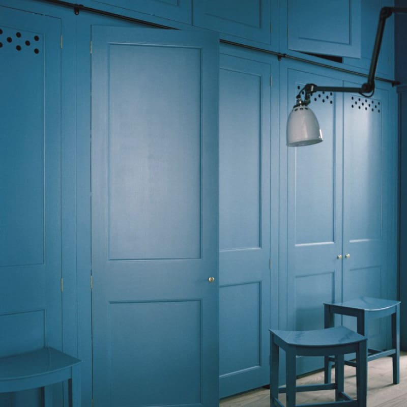 Large Blue Kitchen Cabinets