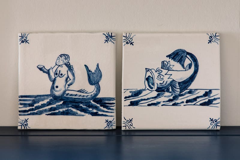 Delft Hand Painted Tiles - Sea Creatures
